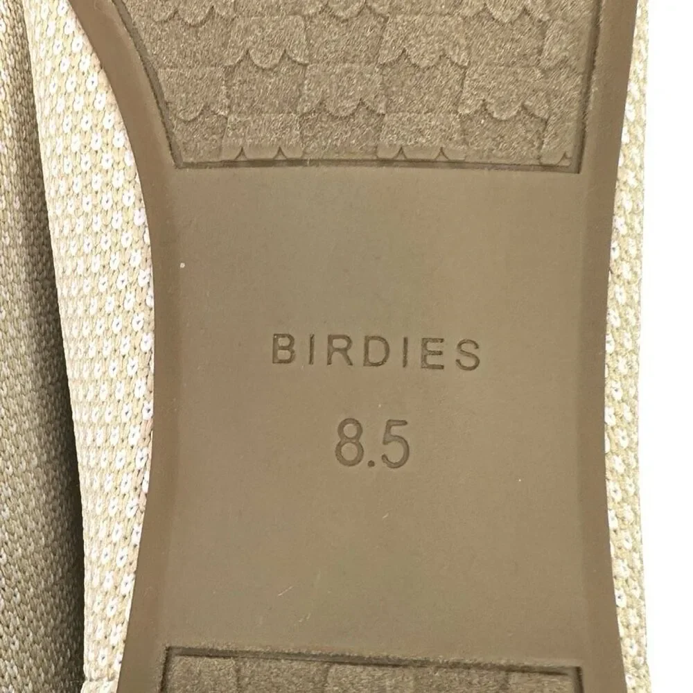 Birdies The Blackbird Eggshell / Navy Loafer Flats - Size 8.5